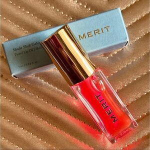 MERIT - NIB Shade Slick Gelée Tinted Lip Oil in "Les Deux" (sheer pink)